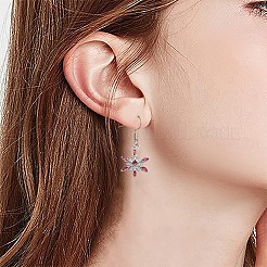 6 pièces 3 pendentifs en zircone cubique en laiton de style&nbsp;ZIRC-SZ0001-80P