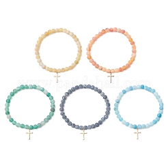 Braccialetti con ciondolo a croce minuscola in acciaio inossidabile 304&nbsp;BJEW-JB13461