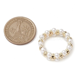 Fingerringe aus Muschelkernperlen&nbsp;RJEW-JR00678