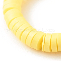 Handgefertigte Stretchringe aus Polymerton mit Perlen&nbsp;RJEW-JR00355