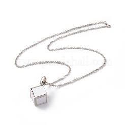 Collana con pendente in alluminio vuoto a sublimazione&nbsp;NJEW-E020-04P