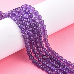 Natürlichen Amethyst Perlen Stränge&nbsp;G-C073-6mm-3