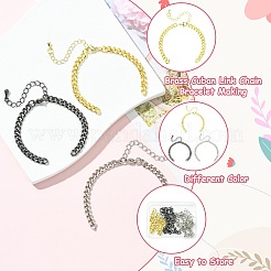 3 Stück 3 Farben Messing Cuban Link Kette Armband machen&nbsp;FIND-CJ0004-99