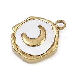 Colgantes de concha blanca natural&nbsp;STAS-D385-01A-G