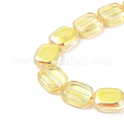 Brins de perles de verre de galvanoplastie transparentes&nbsp;EGLA-P049-02A-HP04