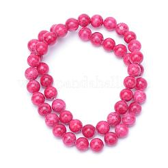 Brins de perles de pierres précieuses de jade persan teint naturel&nbsp;G-R271-6mm-XP08