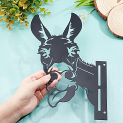 Fer voyeur âne métal art ferme jardin décor&nbsp;DJEW-WH0063-05