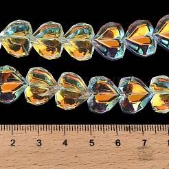 Chapelets de perles en verre transparent électrolytique&nbsp;X-EGLA-B012-AB01