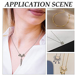 20 Stück 2 Stil 304 Edelstahl Kabelkette Halsketten Set für Männer Frauen&nbsp;NJEW-NB0001-04