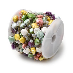 Chaînes à maillons en forme de coquillage en porcelaine faites à la main&nbsp;CHS-L032-03G