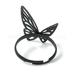 Verstellbare Ringe aus hohler Schmetterlingslegierung für Damen&nbsp;RJEW-K275-50EB