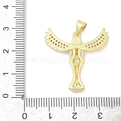 Pendentifs avec zircon cubiques à micro-pavés en laiton&nbsp;KK-D317-093G-02