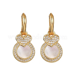 Pendientes de aro con micropavé de latón y circonitas cúbicas&nbsp;KK-D363-11B-G
