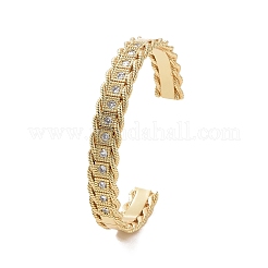 Armreif mit offener Manschette aus klarem Zirkonia&nbsp;BJEW-F445-07G