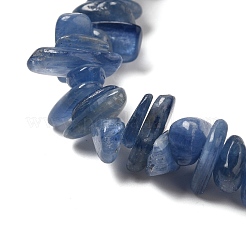 Pulseras elásticas de cuentas de cianita natural para hombres y mujeres&nbsp;BJEW-L693-001