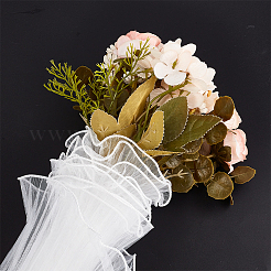 Carta a rete avvolgente per bouquet di fiori in poliestere&nbsp;DIY-WH0542-37B