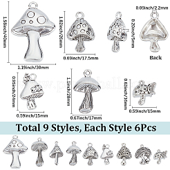 54pcs 9 estilos colgantes de aleación de estilo tibetano&nbsp;FIND-SC0014-60