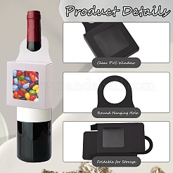 30 boîte cadeau suspendue carrée en papier kraft bicolore pour vin&nbsp;CON-CJ0001-31