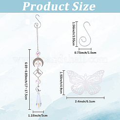 DIY-Bausätze zum Aufhängen eines Sonnenfängers mit Libelle und Schmetterling&nbsp;DIY-SC0031-24