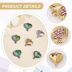 12 Stück 3 Farben 304 Edelstahl Strass-Anschluss-Charms&nbsp;STAS-CA0001-86
