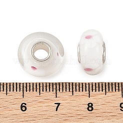 Europäische Glasperlen mit Messingkern&nbsp;LAMP-P019-01P-23