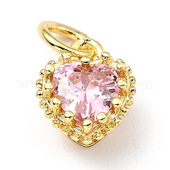 Colgantes de circonita cúbica de color mezclado con micro pavé de latón&nbsp;ZIRC-D120-02G-01