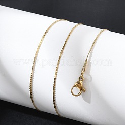 Ionenbeschichtung (IP) 304 Edelstahl Serpentinenkette Halskette für Männer Frauen&nbsp;NJEW-G076-01B-G