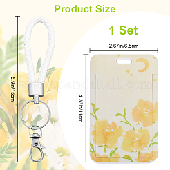 Namenskartenhalter aus Kunststoff mit Blumenmuster&nbsp;AJEW-WH20020-069