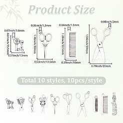 100 pendentif de style tibétain&nbsp;TIBEP-BM0001-03