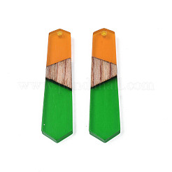 Colgantes de resina transparente y madera de nogal&nbsp;RESI-T009-03-B03