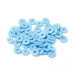 Perle piatte tonde polimero a mano di argilla&nbsp;LS-CLAY-R067-8.0mm-36