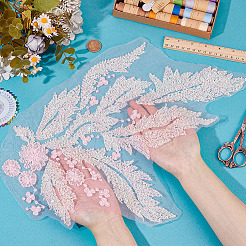 1 accessorio ornamentale in poliestere con ricamo in vetro&nbsp;DIY-PH0031-82B