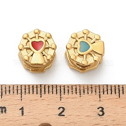 Emailleperlen aus 304 Edelstahl&nbsp;STAS-K306-46G
