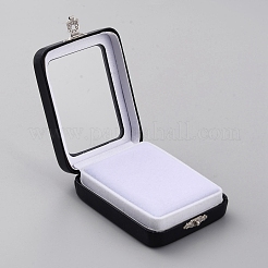 Lose Diamant-Displayboxen aus PU-Leder mit Schwamm im Inneren&nbsp;LBOX-WH0004-04B