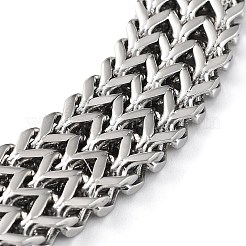304 Edelstahl-Löwenkopf-Fischgrätenkettenarmbänder für Männer und Frauen&nbsp;BJEW-D031-22AS