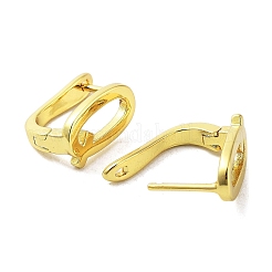 Aretes con letras de latón para mujer&nbsp;EJEW-A038-01Q-G