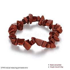 Chip Goldstone sintetico Elasticizzato bracciali&nbsp;BJEW-BB16534-H