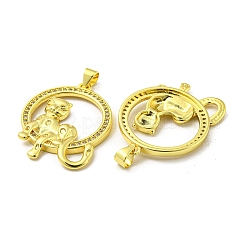 Colgantes reales de latón chapado en oro de 18k&nbsp;KK-L209-027G