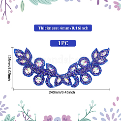Appliques strass motif fleur&nbsp;AJEW-FG0002-40C