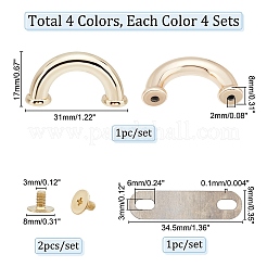 Fermagli per sospensione borse in lega di zinco 16 set 4 colori&nbsp;FIND-WR0005-63