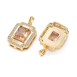 Pendentifs avec zircon cubiques à micro-pavés en laiton&nbsp;KK-C172-21G