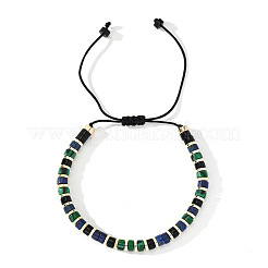 Ethno-Stil natürliche gemischte Edelsteinsäulenperlen geflochtene Perlenarmbänder für Männer und Frauen&nbsp;BR3776-3