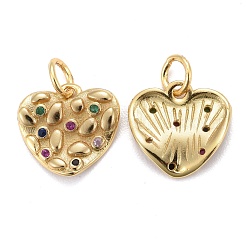Charms in zirconi colorati con micro pavé di ottone&nbsp;KK-P192-06G