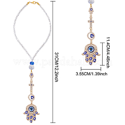 Mano di hamsa/mano di miriam con decorazione ciondolo malocchio&nbsp;HJEW-PH01830