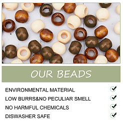 150 pièce de perles en bois de 3 couleurs&nbsp;WOOD-PH0001-49