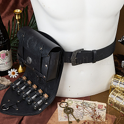 Sacs ceinture médiévaux en similicuir PU&nbsp;DIY-WH0899-402