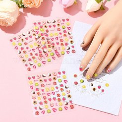 60 Stück Nagelkunst-Aufkleber aus Papier mit Früchten&nbsp;AJEW-CJC0018-05A