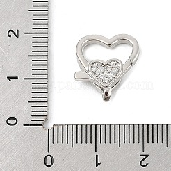 Messing Micro Pave klare Zirkonia Hummerkrallenverschlüsse&nbsp;KK-P299-06P