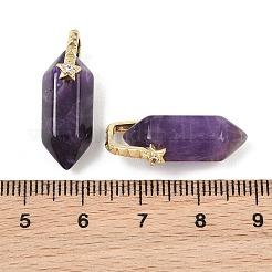 Ciondoli a doppio terminale in ametista naturale&nbsp;GG-CBA4154-07G-05