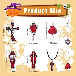 14 stücke 7 stil halloween legierung strass anhänger&nbsp;JX160A